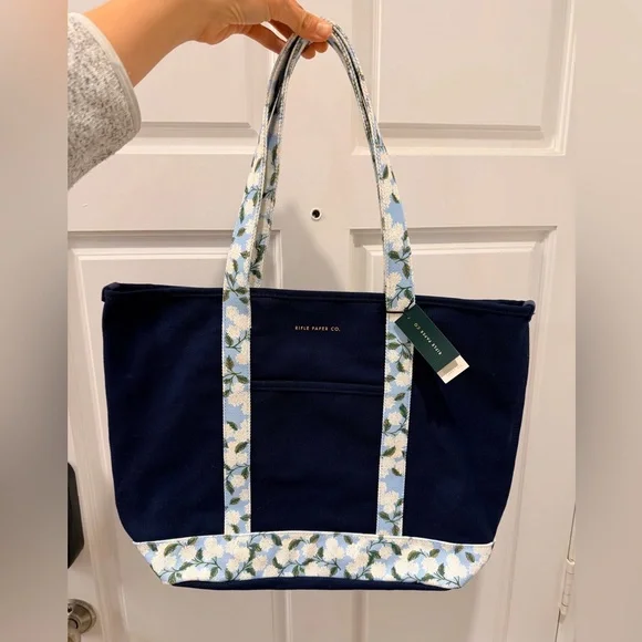 RIFLE PAPER CO. Canvas Carry All color HYDRANGEA - Picture 6 of 7